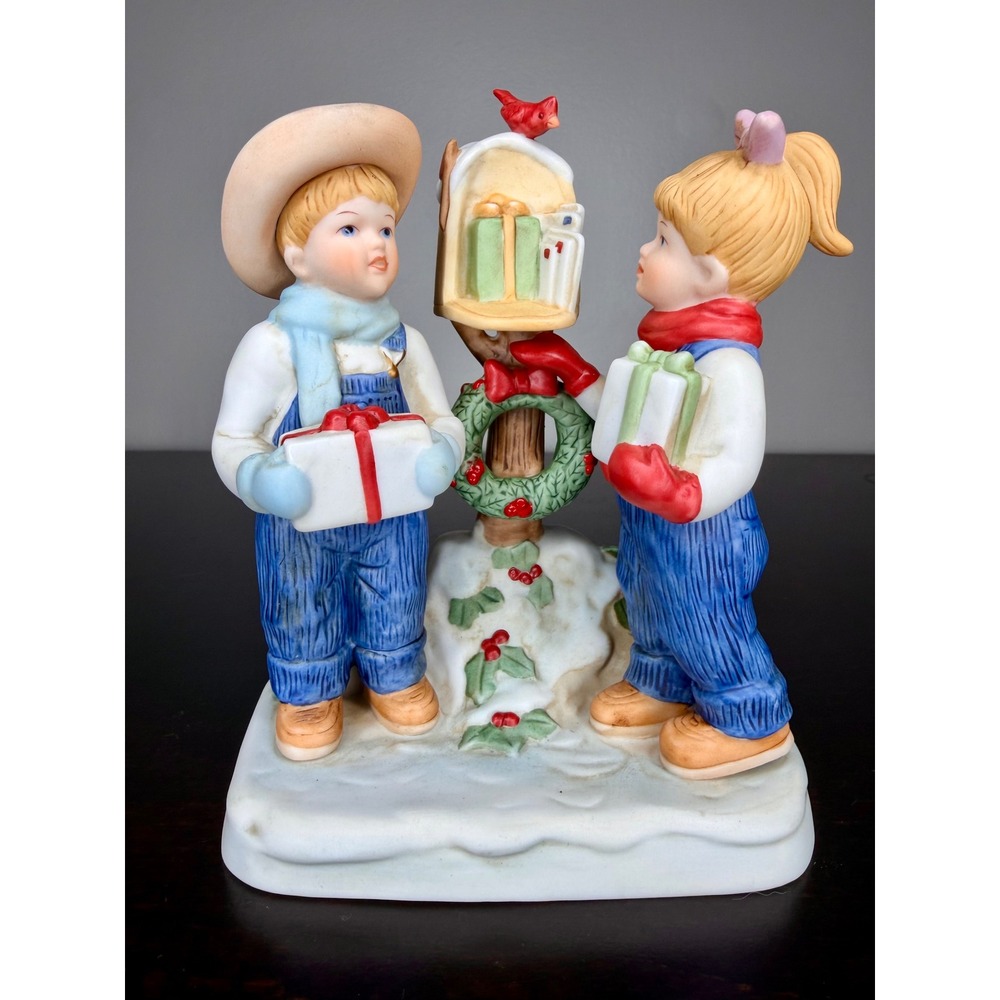 VTG Denim Days Home Interiors Sharing Joy of Christmas Figurine 57064-04 2004